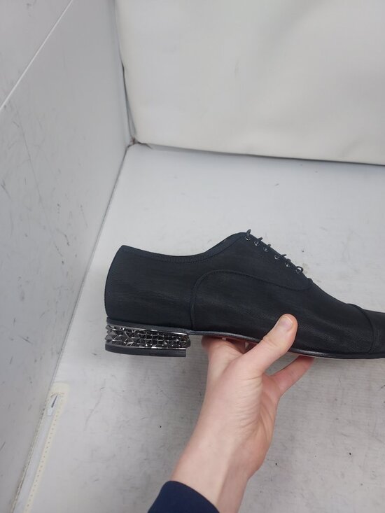 Christian Louboutin MENS Black Greggyrocks Spiked Heel Lace Up Oxford Shoe main image 9